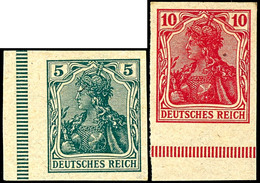 5 Und 10 Pf. Germania Versuchsdrucke Ungezähnt, Tadellos Ungebraucht Ohne Gummi, Wie Verausgabt, Mi. 300,--, Katalog: 85 - Altri & Non Classificati