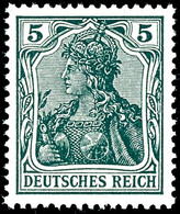 5 Pfg. Schwarzopalgrün, Kriegsdruck, Postfrisch, Gepr. Zenker BPP, Mi. 400,-, Katalog: 85IIe ** - Sonstige & Ohne Zuordnung