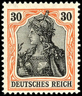 30 Pfg Germania, Kriegsdruck, Orangeweißes Papier, Postfrisch, Gepr. Gotw. Zenker BPP, Mi. 110,-, Katalog: 89IIy ** - Sonstige & Ohne Zuordnung