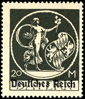 20 Mk. Bayern-Abschied, Aufdruck Type II, Postfrisch, Geprüft "H", Gepr. Bechtold BPP, Mi. 200,-, Katalog: 138II ** - Sonstige & Ohne Zuordnung