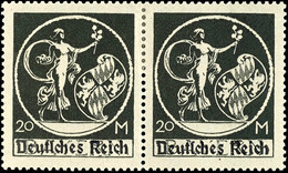 20 Mark Waag. Typenpaar In Type II Und I Tadellos Ungebraucht Mit Winzigem Erstfalz, Mi. 62,50, Katalog: 138II/I * - Sonstige & Ohne Zuordnung