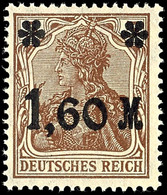 1,60 M Auf 5 Pfg. Germania Braun, Postfrisch, Kurzbefund Winkler BPP: "echt Und Einwandfrei", Mi. 230,-, Katalog: 154Ib  - Other & Unclassified