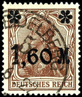 1,50 M. Auf 5 Pfg Germania Dunkelbraun, Tadellos Gestempelt K1 "HEIDELBERG", Kabinett, Gepr. Infla, Mi. 550.-, Katalog:  - Sonstige & Ohne Zuordnung