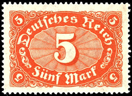 Ziffer 5 M. "braunorange", Pracht, Gepr. Infla, Mi. 1.000,--, Katalog: 194b ** - Autres & Non Classés