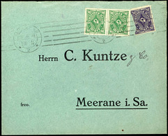 40 Pfg Posthorn, Waager. Paar Mit 20 Mk. (diese Besch.) Auf Firmenbrief Von MÜNCHEN 18.4.23 Nach Meerane, Gepr. Infla, M - Other & Unclassified