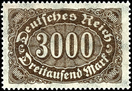 3000 Mark Ziffer Schwarzbraun, Tadellos Postfrisch, Tiefst Gepr. Fleiner BPP, Mi. 220.-, Katalog: 254d ** - Other & Unclassified