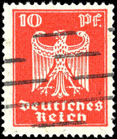 10 Pf Flugpost Auf Faserpapier Tadellos Gestempelt, Dopp. Gepr. Schlegel BPP, Mi. 400,--, Katalog: 357Xx O - Altri & Non Classificati