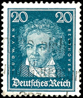 20 Pfg. Beethoven, Liegendes Wasserzeichen, Gest., Gepr. Schlegel BPP, Mi. 500,-, Katalog: 392Y O - Altri & Non Classificati