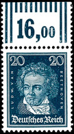 20 Pfg. Berühmte Deutsche, Walzendruck Vom Oberrand, Postfrisch, Fotoattest Schlegel BPP, Mi. 550.-, Katalog: 392XWOR ** - Other & Unclassified