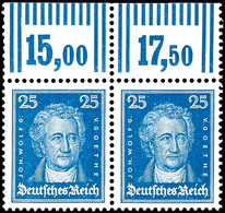 25 Pfg. Waagerechtes Paar, Walzendruck Vom Oberrand, Postfrisch, Geprüft Schlegel BPP, Mi. 200.-, Katalog: 393WOR ** - Other & Unclassified