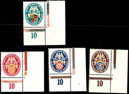 5 Bis 40 Pfg. Nothilfe 1926, 4 Werte Kpl., Je Rechte Untere Bogenecke Postfrisch, Gepr. Schlegel BPP, Mi. 230,-, Katalog - Other & Unclassified