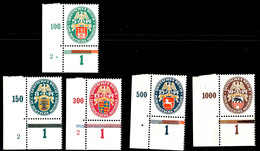 5 Bis 50 Pfg. Nothilfe 1928, 5 Werte Kpl. Postfrisch, Je Linke Untere Bogenecke, Mi. 240,-, Katalog: 425/29Y ** - Other & Unclassified