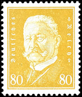 10-80 Pfg. Reichspräsidenten, Postfrisch, 80 Pfg. Geprüft Schlegel BPP, Mi. 180.-, Katalog: 435/37 ** - Other & Unclassified