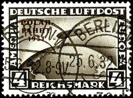 1 Bis 4 RM, Polarfahrt, 3 Werte Kpl. Gest., Mi. 1.300,-, Katalog: 456/58 O - Other & Unclassified