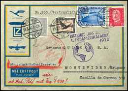 2 RM. Polarfahrt Zusammen Mit 1 M. Flugpost Adler Und 15 Und 20 Pfg Reichspräsidenten Auf Zeppelinbrief Der 1. Südamerik - Other & Unclassified