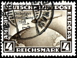 4 RM Chicagofahrt, Gest., Gepr. Schlegel BPP, Mi. 250,-, Katalog: 498 O - Sonstige & Ohne Zuordnung