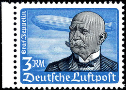 5 Pfg. Bis 3 Mk. Flug 1934, Waager. Gummiriffelung, 10 Werte Postfrisch (ohne 2 RM), 5 Bis 100 Pfg. (ohne 10 Und 80 Pfg. - Altri & Non Classificati