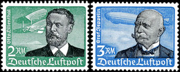 2 U. 3 M. Flugpost, Senkrechte Riffelung, Postfrisch, Unsigniert, Fotobefund Schlegel D. BPP, Mi. 350.-, Katalog: 538/39 - Altri & Non Classificati