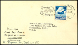 40 Pf. Lufthansa A. Brief Nach Washington Mit Ersttagsstempel, Tadellos, Mi. 600,-, Katalog: 603 BF - Altri & Non Classificati