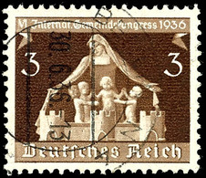 3 Pfg. Gemeindekongress, Plattenfehler "Riss Im Turm", Gest., Mi. 150,-, Katalog: 617II O - Other & Unclassified