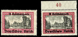 2 RM Auf 2 Gld., Danzig Abschied, Beide Papiere, Je Postfrisch, Gepr. Oechsner BPP, Mi. 150,-, Katalog: 729x,y ** - Other & Unclassified
