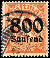 800 Tsd. Auf 30 Pfg., Gest., Gepr. Infla/Peschl, Mi. 400,-, Katalog: 95Y O - Sonstige & Ohne Zuordnung