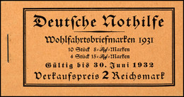 Nothilfe 1931, Heftchenblattränder Ndgz., Tadellos Postfrisch, Mi. 450.-, Katalog: MH30.2 ** - Markenheftchen