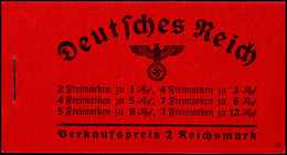 Hindenburg 1936/37, Ordnungsnummer 3, Heftchenblattränder Ndgz., Tadellos Postfrisch, Mi. 450.-, Katalog: MH36.1 ** - Booklets