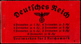 Hindenburg 1937/39, Ordnungsnummer 8, Heftchenblattränder Ndgz., Tadellos Postfrisch, Mi. 350.-, Katalog: MH37.4 ** - Markenheftchen