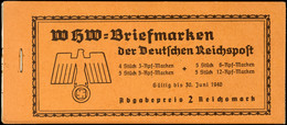 1939, WHW (Bauwerke) - Versuchsmarkenheftchen MH 46 B, Deckelfarbe Orange, Attest Und Prüfstempel Schmidl V. 1.l6.1981,  - Libretti