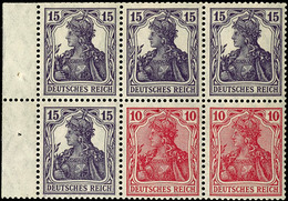 Germania 1918/19, Markenheftchenblatt Mit Vier Werten 15 Pfg Und 2 Werten 10 Pfg, Tadellos Postfrisch, Fotoattest Weinbu - Other & Unclassified