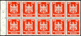 Neuer Reichsadler 1925, Markenheftchenblatt 10 Pfg., Postfrisch, Die Rechte Untere Marke Weist Eine Kleine Gummihaftspur - Other & Unclassified