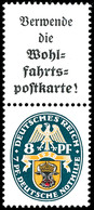 Nothilfe 1928, Verwende Die Wohlfahrtspostkarte + 8 Pfg, Senkrechter Zusammendruck, Tadellos Postfrisch, Gepr. Schlegel  - Sonstige & Ohne Zuordnung