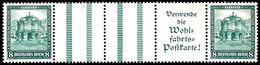Nothilfe 1931, 8 Pfg + Z + Z + Verwende Die Wohlfahrtspostkarte + 8 Pfg, Waagerechter Zierfeldzusammendruck, Tadellos Po - Altri & Non Classificati