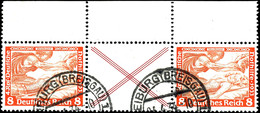 1933 Nothilfe, 8+X+8, Waagerechter Zusammendruck, Gestempelt, Tadellos, Fotokurzbefund Schlegel D. BPP, Mi. 300.-, Katal - Altri & Non Classificati