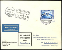 1928, Vorarlbergfahrt, Bordpost, Brief Mit 2 M. Südamerikafahrt Mit "LUFTSCHIFF GRAF ZEPPELIN 8.6.1930" Nach Bregenz Mit - Other & Unclassified