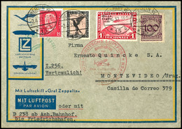 1932, 2. Südamerikafahrt, Anschlussflug Ab Berlin, Brief Mit 1 RM. Polarfahrt In Bunter Mischfrankatur Von "BERLIN W 2.4 - Otros & Sin Clasificación