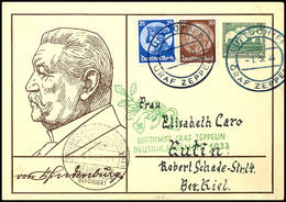 1933, Deutschlandfahrt Bordpost, Privatganzsachenkarte 6 + 4 Pfg Nothilfe Mit 25 Pfg Fredericus Und 50 Pfg Hindenburg Mi - Andere & Zonder Classificatie