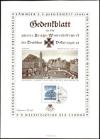 1940/41, Gedenkblatt An Das Zweite Kriegs WHW Des Deutschen Volkes, Mit S/w Ansicht Vom Bremer Marktplatz, Frankiert Mit - Other & Unclassified