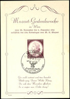1941, "Mozart-Gedenkwoche In Wien" Pass. Frankiert Mit MiNr. 810 Und Enspr. SST Wien 5.12.41, Stz. Q 0745, Tadellos  BS - Other & Unclassified