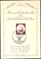 1941, "Mozart-Gedenkwoche In Wien" Pass. Frankiert Mit MiNr. 810 Und Enspr. SST Wien 5.12.41, Stz. Q 0745, Tadellos  BS - Autres & Non Classés