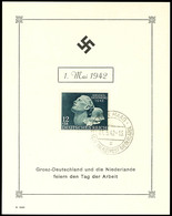 1942, "1. Mai 1942" / Grosz-Deutschland Und Die Niederlande Feiert Den Tag Der Arbeit, Frankiert Mit MiNr. 812 Und Stemp - Sonstige & Ohne Zuordnung