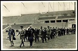 1936, Sommer-Olympiade, Amtliche Bildpostkarte "Der Führer Trifft Zur Eröffnung Im Stadion Ein.", Mit 3 Und 4 Pfg Olympi - Other & Unclassified
