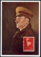 1939, Adolf-Hitler, Nach Einem Gemälde Von Hugo Lehmann, Color Propagandakarte, Heinrich Hoffmann Nr. 448, Vorder- Und R - Sonstige & Ohne Zuordnung