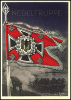 1942 "Nebeltruppe" Aus Der Serie "Die Siegreichen Fahnen Und Standarten Der Deutschen Wehrmacht", Karte Nr. 10, Color Pr - Altri & Non Classificati