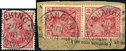 Petschili 10 Pfennig Germania, 3 Exemplare, Einmal PKA Mit Senkrechtem Paar, Einmal Lose, Kabinett, Michel 165,-  Gepr.  - China (offices)