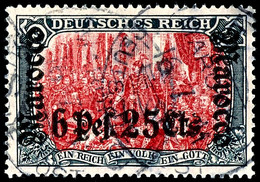 6 P. 25 C. Auf 5 M. Deutsches Reich Mit Wz., Tadellos Gestempelt "16 7 11", Schönes Stück, Gepr. Rohr, Mi. 400.-, Katalo - Morocco (offices)