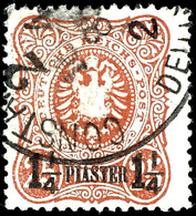 Deutsches Reich 25 Pfennig "Pfennig-Ausgabe" Mit Überdruck " 1 1/4 PIASTER ", Breite Marke, Laut Michel-Spezial Preise 5 - Turquia (oficinas)