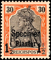 1 1/2 Piaster Auf 30 Pfg Germania Mit Zusätzlichem Aufdruck "Specimen", Tadellos Ungebraucht, Gepr. Bothe BPP, Mi. 180.- - Deutsche Post In Der Türkei