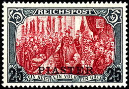 5 Mark Reichspost Mit Aufdruck "25 PIASTER", Nachmalung Nur Mit Deckweiß, Tadellos Ungebraucht, Michel 380,-, Katalog: 2 - Turkey (offices)